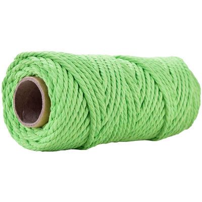 50 m Pyłowy Macrame Cord 5 mm ISO9001 Różowa bawełniana linia 3 pręty