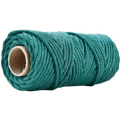 50 m Pyłowy Macrame Cord 5 mm ISO9001 Różowa bawełniana linia 3 pręty