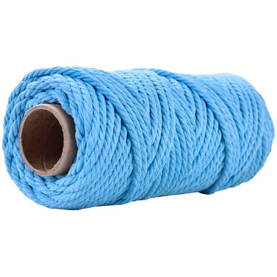 50 m Pyłowy Macrame Cord 5 mm ISO9001 Różowa bawełniana linia 3 pręty