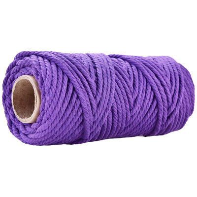 50 m Pyłowy Macrame Cord 5 mm ISO9001 Różowa bawełniana linia 3 pręty