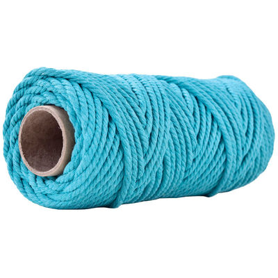 50 m Pyłowy Macrame Cord 5 mm ISO9001 Różowa bawełniana linia 3 pręty
