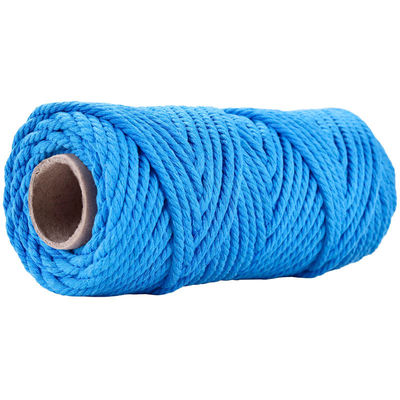 50 m Pyłowy Macrame Cord 5 mm ISO9001 Różowa bawełniana linia 3 pręty