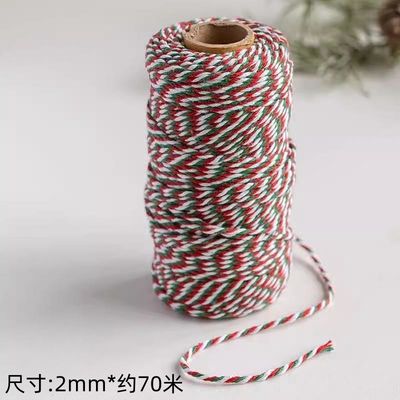DIY 2 struny skręcony sznurek 550 funtów 2 mm bawełniany makram sznurek