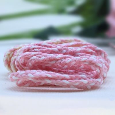 Odzież 3 struny Macrame Cord Orange White 5mm 3 struny Cotton Rope
