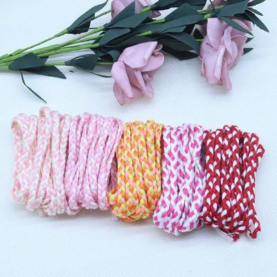 Odzież 3 struny Macrame Cord Orange White 5mm 3 struny Cotton Rope