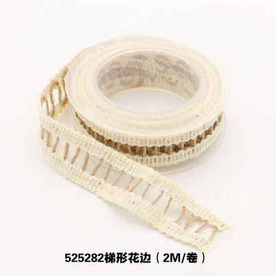 Dekoracja odzieży Jute Rope Ribbon Gift Packing Wired Burlap Ribbon