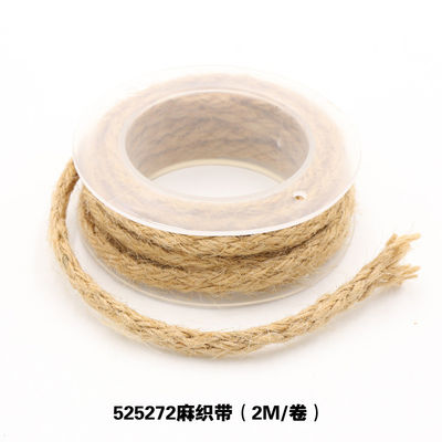Dekoracja odzieży Jute Rope Ribbon Gift Packing Wired Burlap Ribbon