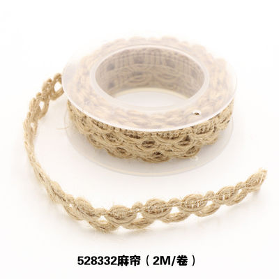 Dekoracja odzieży Jute Rope Ribbon Gift Packing Wired Burlap Ribbon