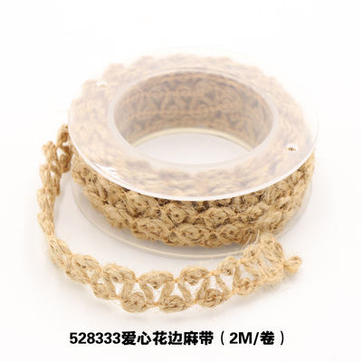Dekoracja odzieży Jute Rope Ribbon Gift Packing Wired Burlap Ribbon