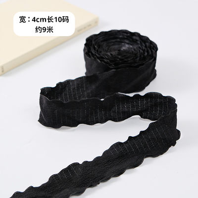40mm Walentynki Kolorowa wstążka z juty Linen Wrinkle Edge Jute Lattice Ribbon