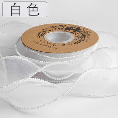 40 mm perłowy poliester organza wstążka do luksusowego opakowania prezentów