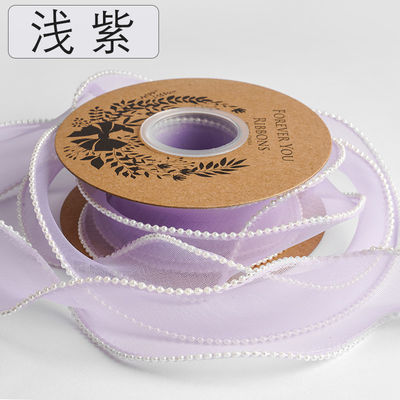 40 mm perłowy poliester organza wstążka do luksusowego opakowania prezentów