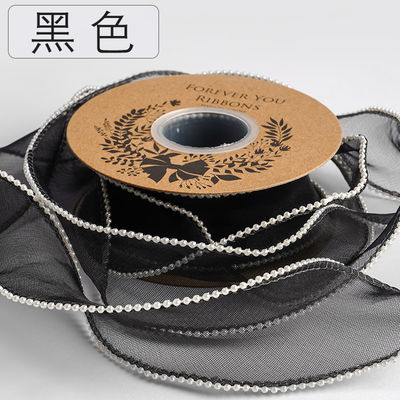 40 mm perłowy poliester organza wstążka do luksusowego opakowania prezentów
