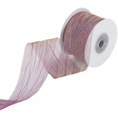 Poliester 38mm Organza Ribbon Eco Friendly Pale Pink Organza Ribbon
