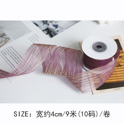 Poliester 38mm Organza Ribbon Eco Friendly Pale Pink Organza Ribbon