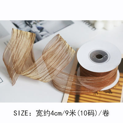 Poliester 38mm Organza Ribbon Eco Friendly Pale Pink Organza Ribbon