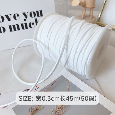 3mm Suede Leather Velvet Ribbon ISO9001 Blue Velvet Ribbon Wired