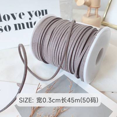 3mm Suede Leather Velvet Ribbon ISO9001 Blue Velvet Ribbon Wired