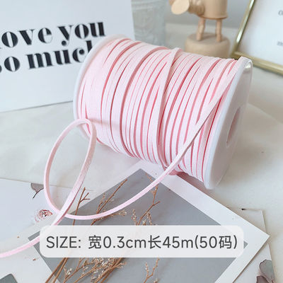 3mm Suede Leather Velvet Ribbon ISO9001 Blue Velvet Ribbon Wired