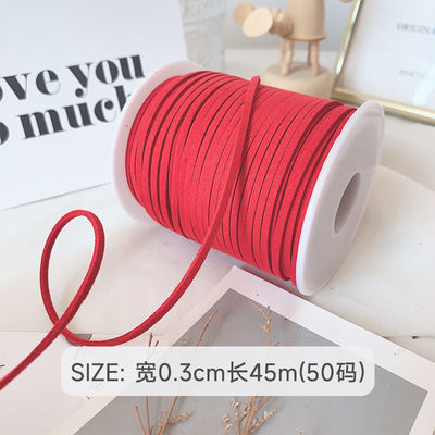 3mm Suede Leather Velvet Ribbon ISO9001 Blue Velvet Ribbon Wired