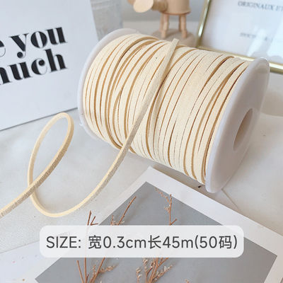 3mm Suede Leather Velvet Ribbon ISO9001 Blue Velvet Ribbon Wired