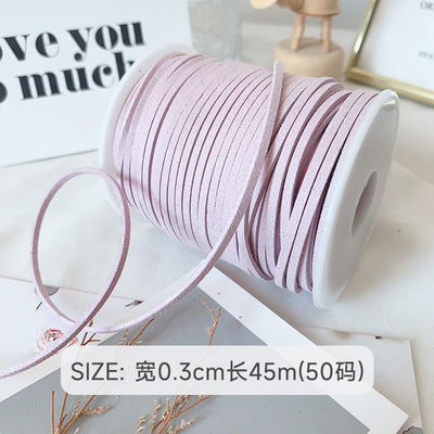 3mm Suede Leather Velvet Ribbon ISO9001 Blue Velvet Ribbon Wired