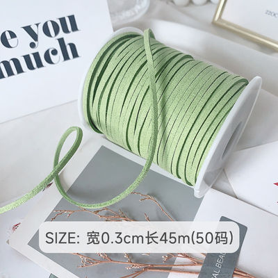 3mm Suede Leather Velvet Ribbon ISO9001 Blue Velvet Ribbon Wired