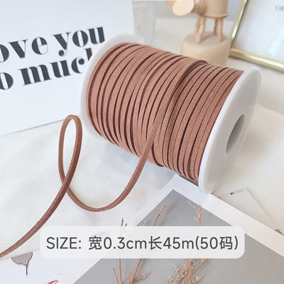 3mm Suede Leather Velvet Ribbon ISO9001 Blue Velvet Ribbon Wired