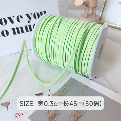 3mm Suede Leather Velvet Ribbon ISO9001 Blue Velvet Ribbon Wired