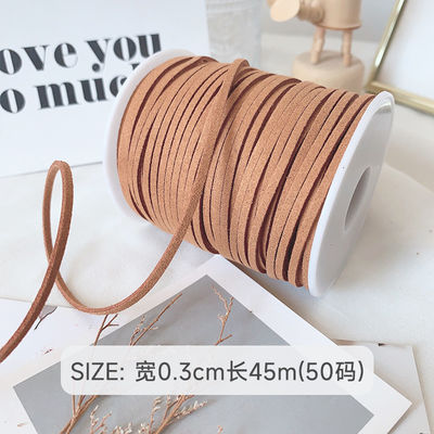 3mm Suede Leather Velvet Ribbon ISO9001 Blue Velvet Ribbon Wired