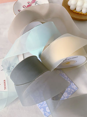 Wielkiej gęstości poliester organza wstążka 40 mm do luksusowego opakowania prezentów