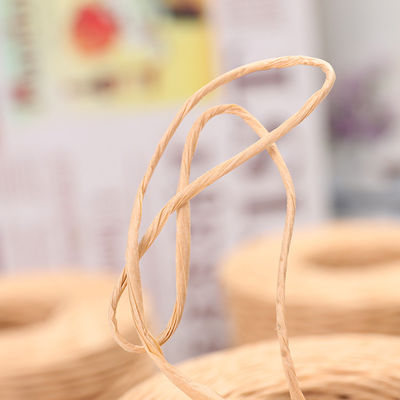 Beżowa kolorowa skręcona sznurka raffia 150m długość sznurek z brązowego papieru