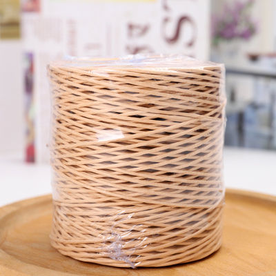 Beżowa kolorowa skręcona sznurka raffia 150m długość sznurek z brązowego papieru