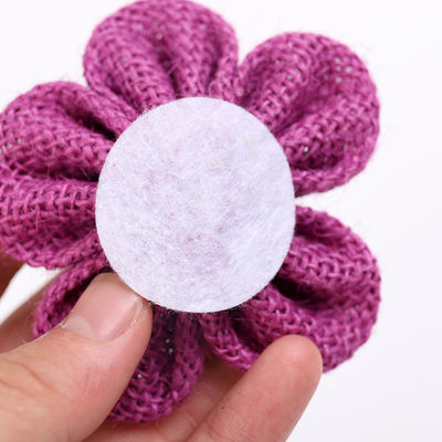 8cm Kwiaty z wstążki z płaszczykiem Dye Orange Czarny Jute Rope Flower