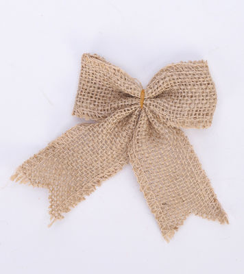 8cm*11cm Jute Ribbon Bow Green Rose Dekoracyjny Burlap Ribbon