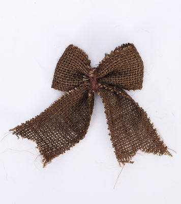 8cm*11cm Jute Ribbon Bow Green Rose Dekoracyjny Burlap Ribbon