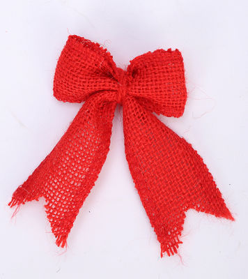 8cm*11cm Jute Ribbon Bow Green Rose Dekoracyjny Burlap Ribbon