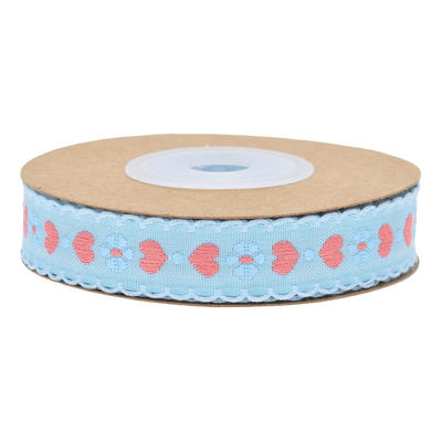 Jacquard 12mm Kwiatowa wstążka ISO14001 Vintage Floral Ribbon