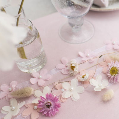 40mm*2m Polyester Florale Ribbon Trim OEM ODM Flower Lace Ribbon