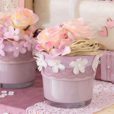 40mm*2m Polyester Florale Ribbon Trim OEM ODM Flower Lace Ribbon