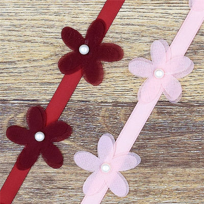 40mm*2m Polyester Florale Ribbon Trim OEM ODM Flower Lace Ribbon
