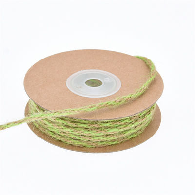 Włókno z płytki liściastej, ciemnozielone, 2mm-15mm*10y Jute Wired Ribbon