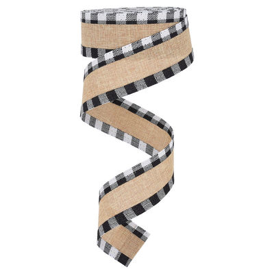 40 mm i 63 mm*10y Jute Lattice Ribbon Biodegradable Lattice Burlap Ribbon