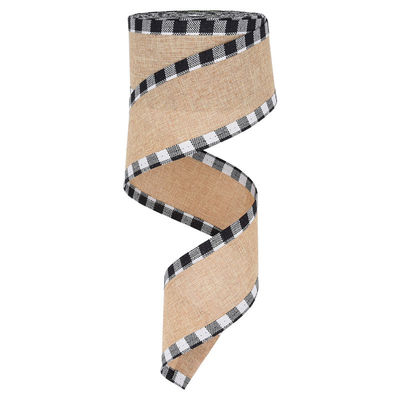 40 mm i 63 mm*10y Jute Lattice Ribbon Biodegradable Lattice Burlap Ribbon