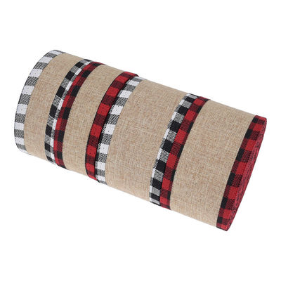 40 mm i 63 mm*10y Jute Lattice Ribbon Biodegradable Lattice Burlap Ribbon