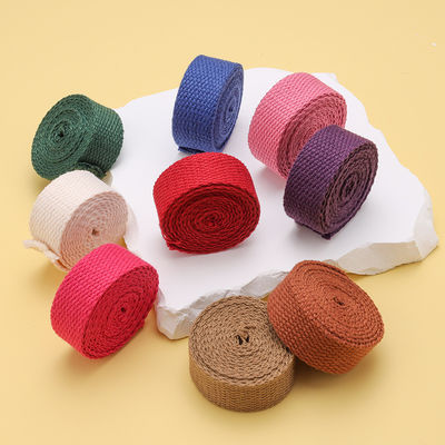 20mm-50mm Pogrubiony poliester bawełniany włókienniczy torebka szkolna plecak torebka podręczna paska płótnowe Solid Color Plain Weave Strap