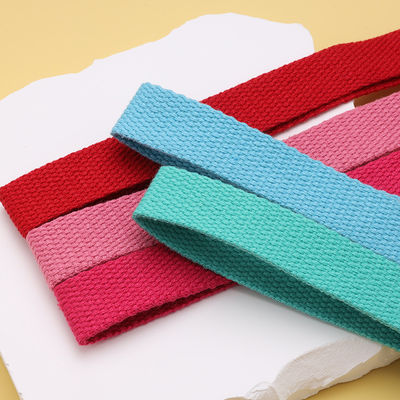 20mm-50mm Pogrubiony poliester bawełniany włókienniczy torebka szkolna plecak torebka podręczna paska płótnowe Solid Color Plain Weave Strap