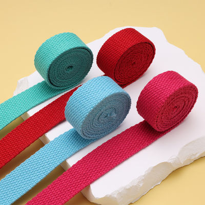 20mm-50mm Pogrubiony poliester bawełniany włókienniczy torebka szkolna plecak torebka podręczna paska płótnowe Solid Color Plain Weave Strap