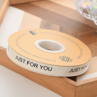 13mm Wholesale Logo Cotton Ribbon Literary Style Kwiaty Opakowanie Pudełko podarunkowe Dekoracja Ribbon Cake Bouquet