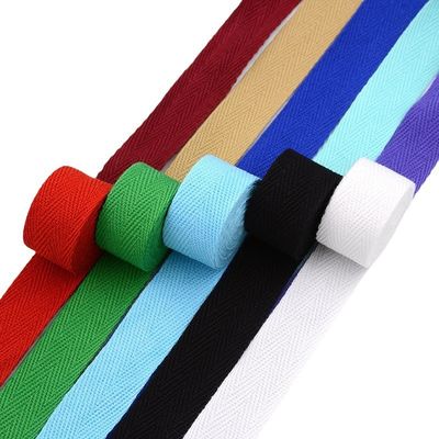 20mm*50y Herringbone Woven Cotton Ribbon for Garment Accessories Webbing (Płytka bawełniana z kości ślimaka do akcesoriów odzieżowych)